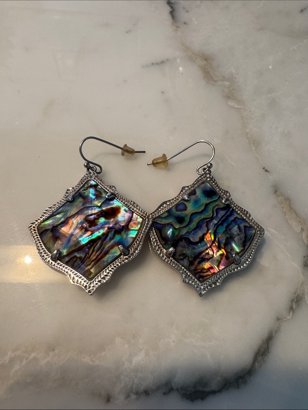 Kendra Scott Kirsten Abalone Shell Dangle Earrings - Iridescent Multi-Color